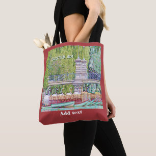 Boston Swan Boats in Pencil and Ink Filter Tote Bag