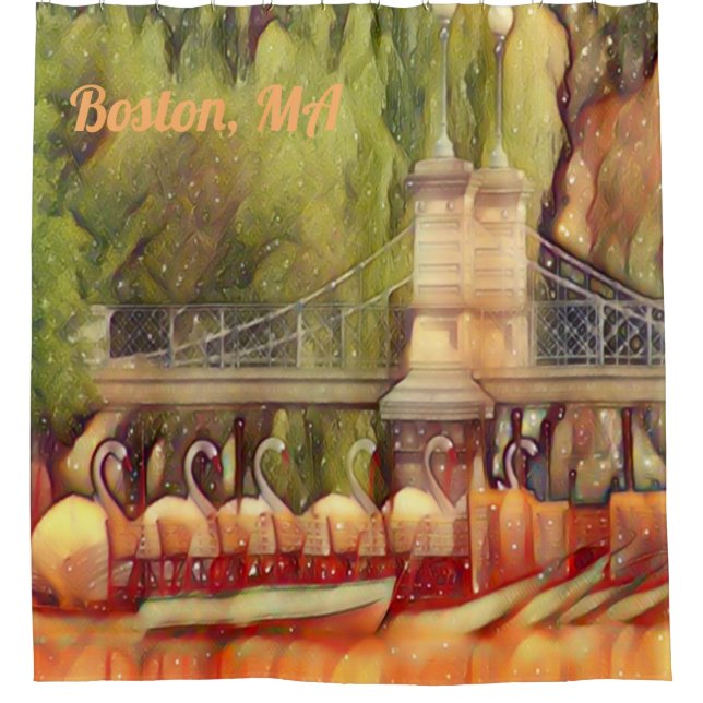 Boston Swan Boats Shower Curtain (Front)