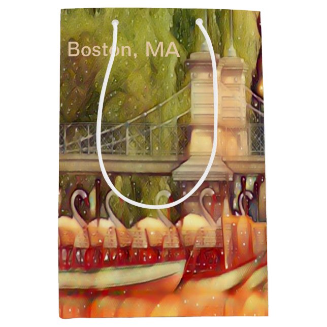 Boston Swan Boats Summer Filter Medium Gift Bag (Front)