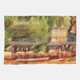 Boston Swan Boats Summer Filter Tea Towel