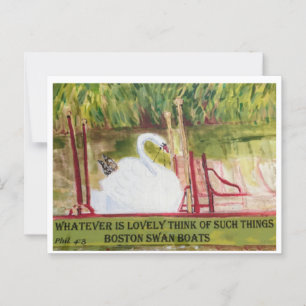 Boston Swanboat Postcard