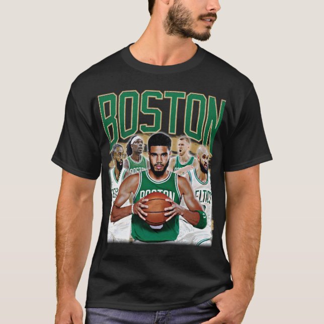 BOSTON Tatum, Brown, White, Holiday, Porzingis T-Shirt (Front)