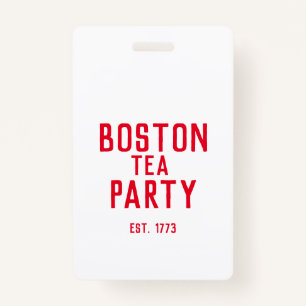 Boston Tea Party Badge ID Badge