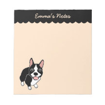 Boston Terrier 5.5" x 6" Custom Notepad