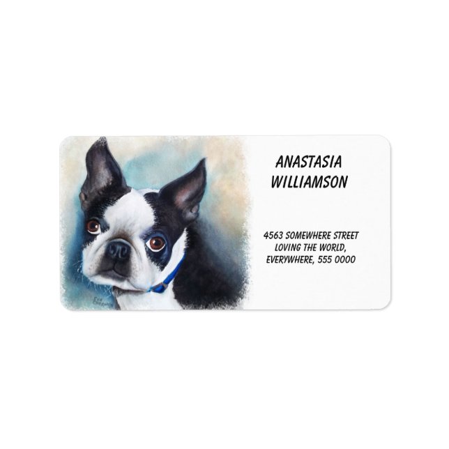 Boston Terrier ADDRESS Label (Front)