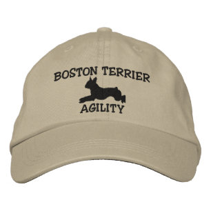 Boston Terrier Agility Embroidered Hat