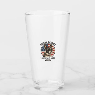Boston Terrier American Classic Dog Flag Sunglasse Glass