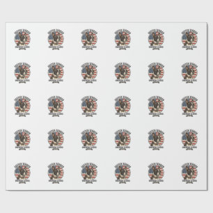 Boston Terrier American Classic Dog Flag Sunglasse Wrapping Paper