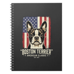 Boston Terrier American Classic Flag Notebook