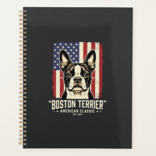 Boston Terrier American Classic Flag Planner