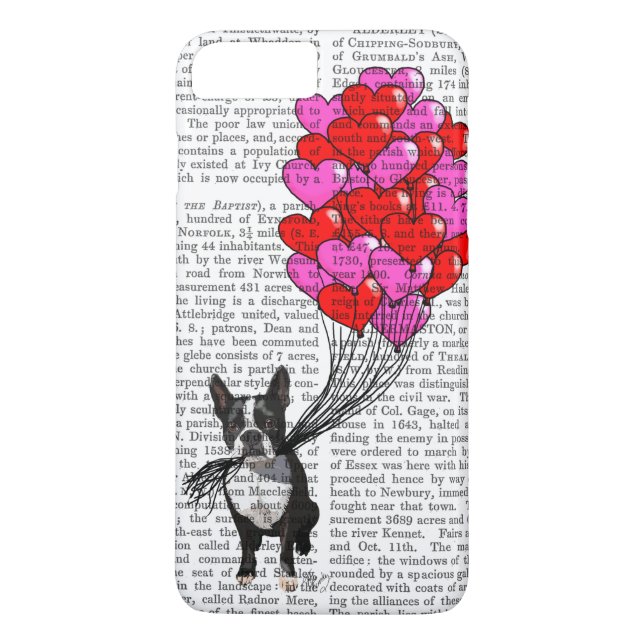Boston Terrier And Balloons Case-Mate iPhone Case (Back)
