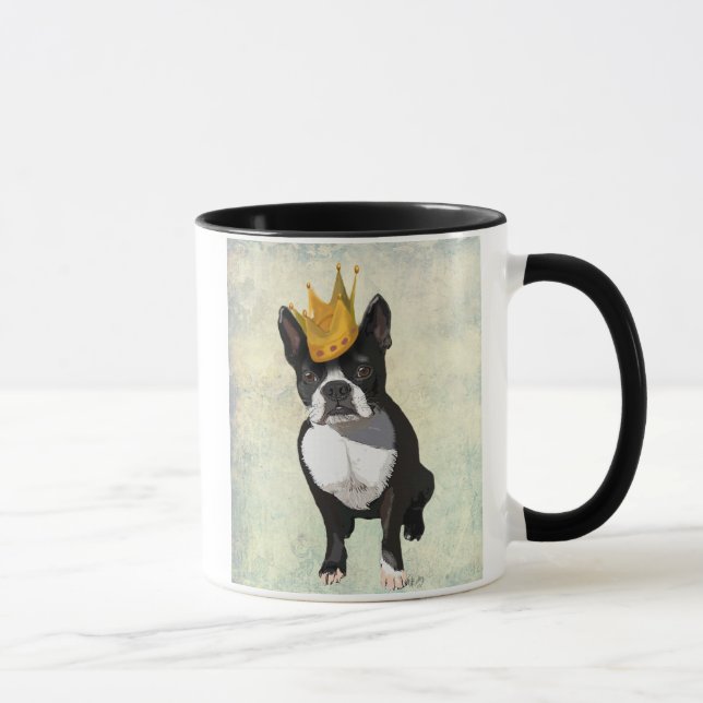 Boston Terrier and Crown Mug (Right)