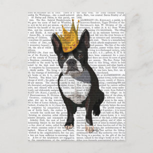 Boston Terrier And Crown Postcard