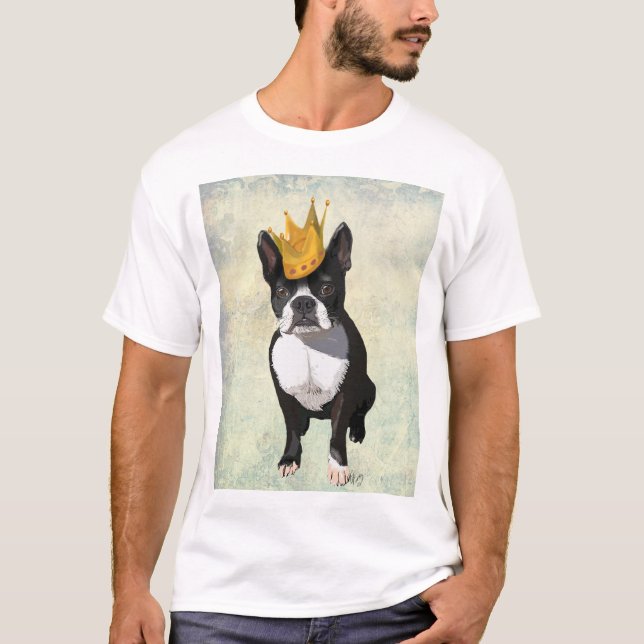 Boston Terrier and Crown T-Shirt (Front)