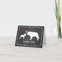 Boston Terrier and Saint Bernard Wedding Thank You