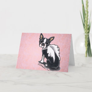 Boston Terrier Angel Custom Card