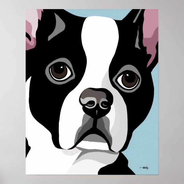 Boston Terrier Art Poster (Front)