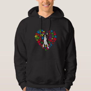 Boston Terrier Autism Awareness  For Dog Mum And D Hoodie