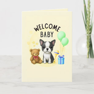 Boston Terrier Baby Congratulations Cards
