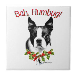 Boston Terrier Bah Humbug Tile