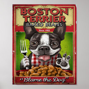Boston Terrier Baked Beans Decor Cooking Gift