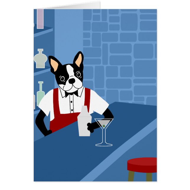 Boston Terrier Bartender (Front)