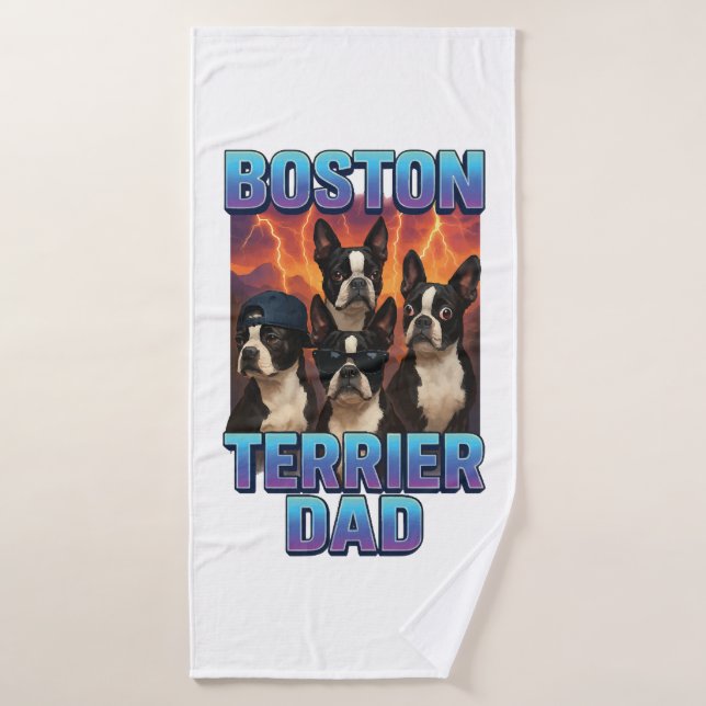 Boston Terrier Bath Towel (Bath Towel)