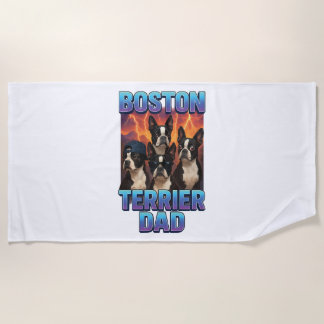 Boston Terrier Beach Towel