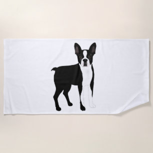 Boston Terrier Beach Towel