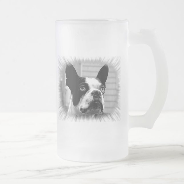 Boston Terrier Beer Mug (Right)