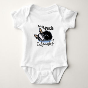 Boston Terrier Being Adorable Baby Bodysuit