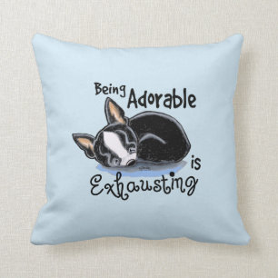 Boston Terrier Being Adorable Cushion