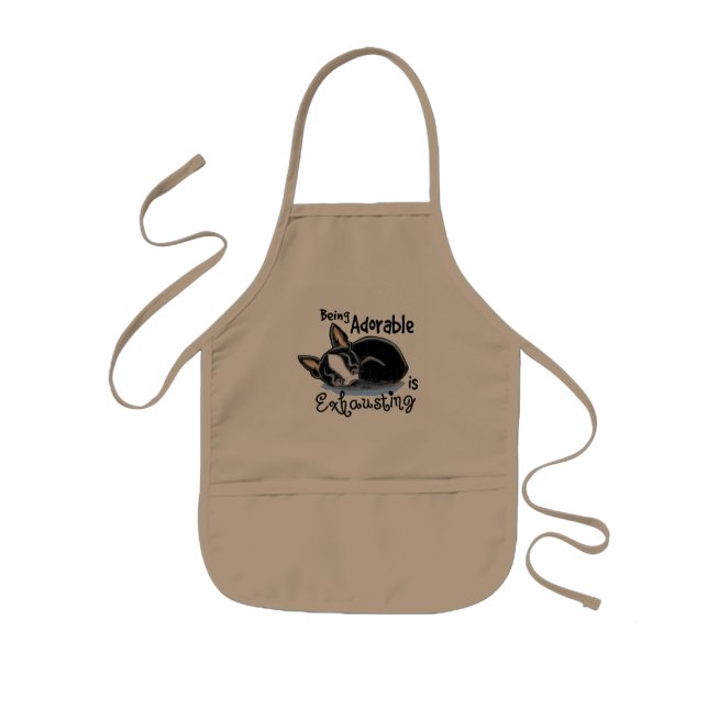 Boston Terrier Being Adorable Kids Apron (Front)