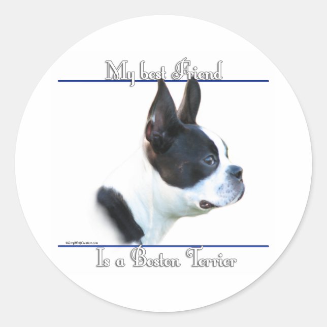 Boston Terrier Best Friend 2 - Sticker (Front)