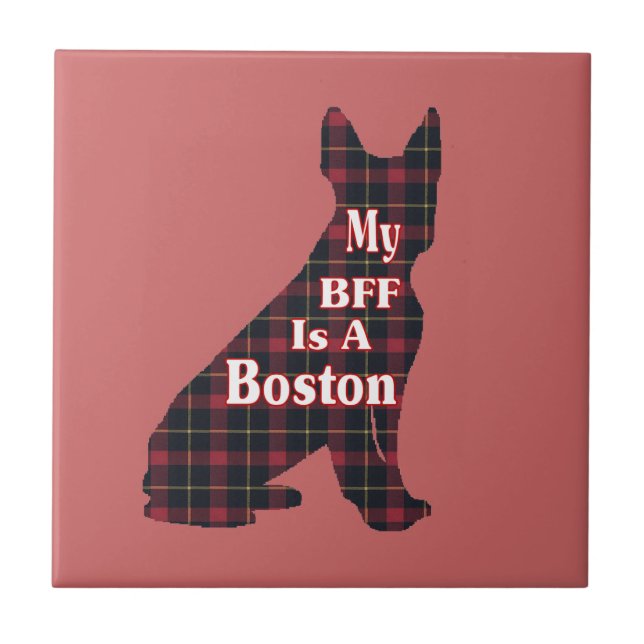 Boston Terrier BFF Tile (Front)