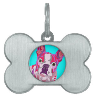 Boston Terrier Bone Pet Tag