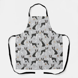 Boston Terrier Bones and Paws Apron