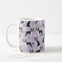 Boston Terrier Bones and Paws Coffee Mug