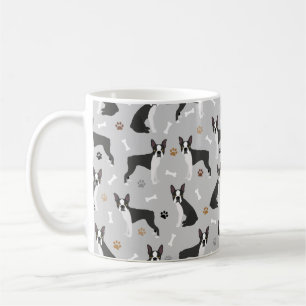 Boston Terrier Bones and Paws Coffee Mug