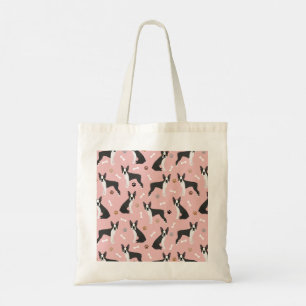 Boston Terrier Bones and Paws Tote Bag