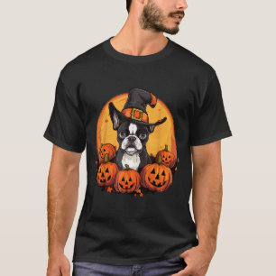 Boston Terrier Bostie Dog Breed Pet Halloween T-Shirt