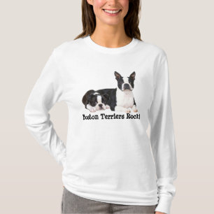 Boston Terrier Buddies Ladies T-Shirt