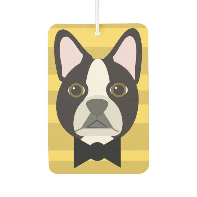 Boston Terrier Car Air Freshener (Front)