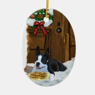 Boston Terrier Christmas Gifts Ornament