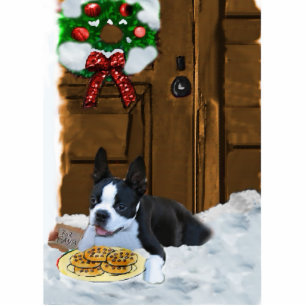 Boston Terrier Christmas Gifts Photo Sculpture Decoration