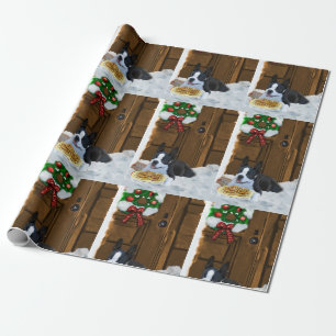 Boston Terrier Christmas Gifts Wrapping Paper