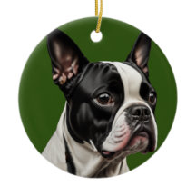 Boston Terrier Christmas Ornament