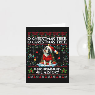 Boston Terrier Christmas Tree Decorations Dog Love Thank You Card