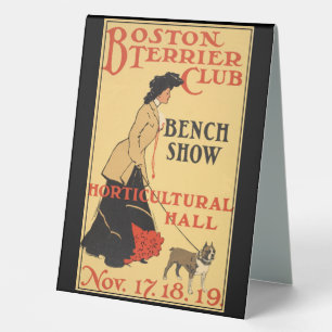 Boston Terrier Club Bench Show Vintage Poster