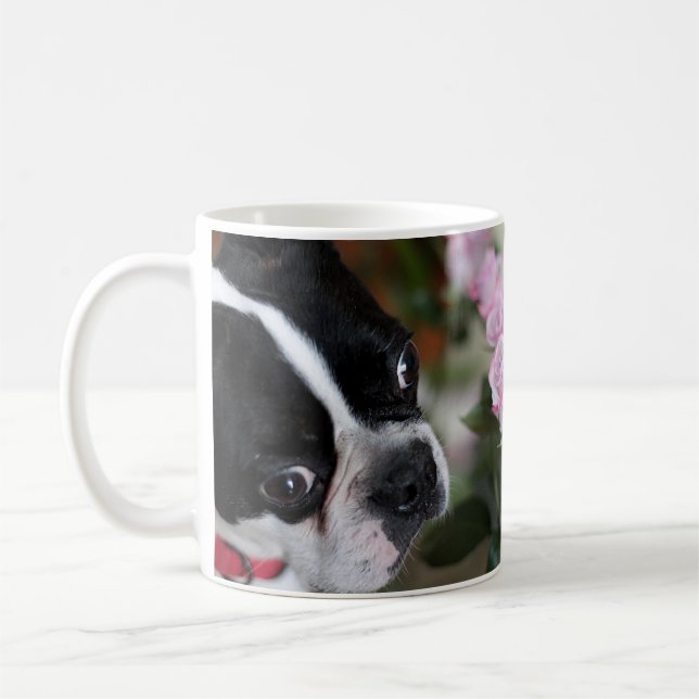 Boston terrier coffee mug (Left)